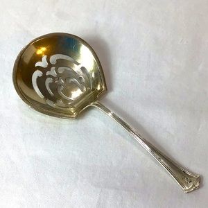 Antique sterling silver nut or bon bon  spoon EUC
